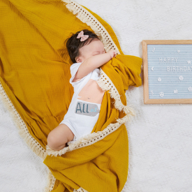 Spring Summer Newborn Tassel Swaddle Wrap Blanket Cotton Baby Blankets Bath Cloth