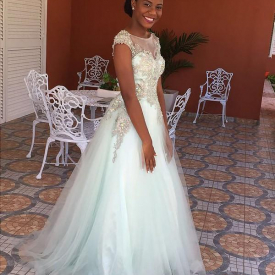 Chicloth Aline Bateau Cheap Long Red Prom Dresses 2020