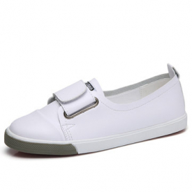 Leather Velcro Casual Flat Shoes