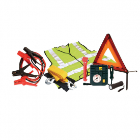 AA Car Essentials Breakdown and Safety Kit PLUS Inc. Tyre Inflator, 2-Tonne Tow Rope, 9-LED Torch, Reflective Jacket, Triangle etc.