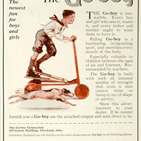 1924 Ad Stanley Wood Art Go-Boy Scooter Children’s Toy Dog Pets Roaring Twenties – Original Print Ad
