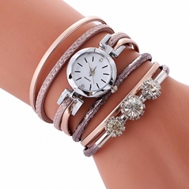 Wristwatch,AutumnFall Ladies Bracelet Diamond Circle Watches Student New Fashion Table (Rose Gold)