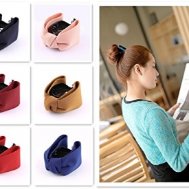 Lovef 6 Pcs Korean Style Flower Hair Claw Solid Big Bows Hairpins Ties Ponytail Holder Headband Hair Clips Hair Accessories For Women Girls