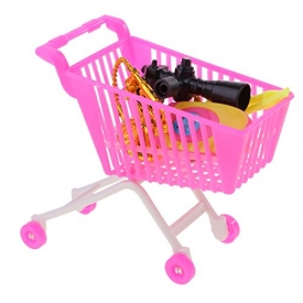 Jili Online 5pcs Shopping Cart Trolleys Camera celephone for Barbies Doll Kelly Kids Girls Gift Toys