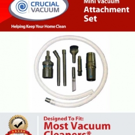 Mini Micro Tool Attachment Set Fits ALL Vacuum Cleaners; Perfect for Hard-To-Reach Areas – Office Equipment, Computers, Car Detailing, Stereo Equipment, Video Equipment, Typewriters, Auto Interiors, Sewing Machines and more; Designed & Engineered By Crucial Vacuum