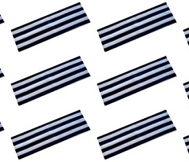 Official Funny Girl 1 Dozen 2.5 Inch Soft and Stretchy STRIPED Cotton Headbands (NAVY)