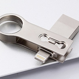 3 in 1 OTG Metal Flash Drive 256/128/64/32GB Mini USB 3.0 Pen Drive For iPhone ipad Apple Android and Windows Device (256GB)