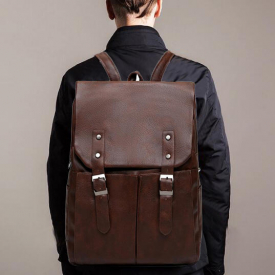 Men Large Capacity Multifunction Laptop Flap Backpack