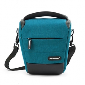 BAGSMART Digital SLR / DSLR Compact Camera Shoulder Bag, Holster Camera Case (Teal)