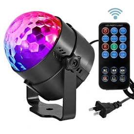 Led Sound Activated Party Lights Disco Ball DJ Strobe Club Lamp 7 Modes Magic Mini Led Stage Lights for Christmas Home Room Dance Parties Birthday DJ Bar Wedding Show Club Pub