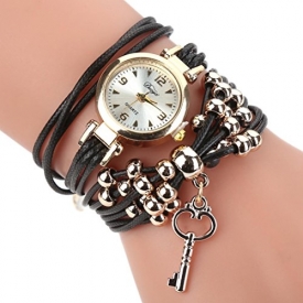 Women’s Watch,AutumnFall New Duoya Brand Women Flower Quartz Watches Bracelet Wristwatch,Gift For Lady Girl (Black)