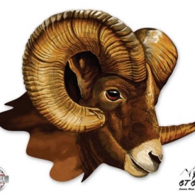 Ram – 3″ Vinyl Sticker – For Car Laptop I-Pad Phone Helmet Hard Hat – Waterproof Decal