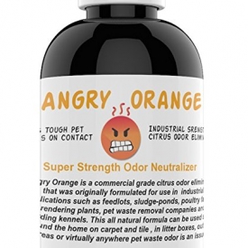 Angry Orange Pet Odor Eliminator 8 oz. bottle- Industrial Strength Pet Odor Remover – Makes (4) 32oz. Bottles – 1 Gallon – Neutralizes and Sanitizes Tough Pet Odors Fast