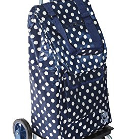 Trolley Dolly Stair Climber, Blue Polka Dot Grocery Foldable Cart Condo Apartment