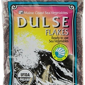 Dulse Flakes – Certified Organic- Sea Vegetables, washed, Pure Vegan- Maine COhsawast 4oz.