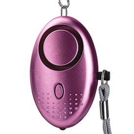 AMZ Original 125 dB Personal Alarm, Emergency Self-Defense Keychain Electronic Device Security Alarm with LED Light for Kids Women Elderly Safety, Purple (Batteries Included)