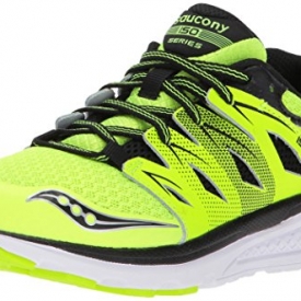 Saucony Boys’ Zealot 2 Running Shoe, Citron/Black, 11 Wide US Little Kid