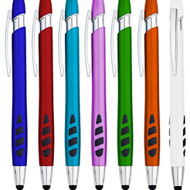 Stylus Pens – 2 in 1 Touch Screen & Writing Pen, Sensitive Stylus Tip – For Your iPad, iPhone, Kindle, Nook, Samsung Galaxy & More – Assorted Colors, 14 Pack