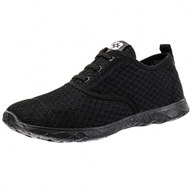 Aleader Men’s Stylish Quick Drying Water Shoes All Black 12 D(M) US