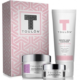 Anti Aging Skin Care Kits: Beauty Gift Sets for Women; Alpha Hydroxy Face Cleanser, Antioxidant Day Cream for Face & Eye Cream for Dark Circles and Puffiness. Perfect Gift Set Kit