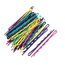 uxcell® Metallic 50 Pcs Glittery Powder Multicolor Hairstyle Hair Clips Bobby Pins for Girls Ladies