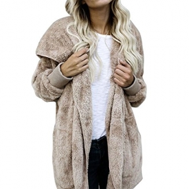 KESEE Clearance Swearter Coat Womens Long Hoodies Coat Parka Jacket Outwear Cardigan Coat Procket Swearter (L, Khaki)