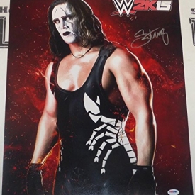 Sting Signed WWE 16×20 Photo COA 2k15 Video Game Picture xbox PS4 Auto’d – PSA/DNA Certified – Autographed Wrestling Photos
