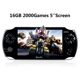 Handheld Game Consoles,16GB 5 Inch Screen 2000 Classic Game, Support Video & Music Playing, Built-in 3M Camera, in 1 USB Charge, Birthday and New Year’s Best Gift for Kids (Black)