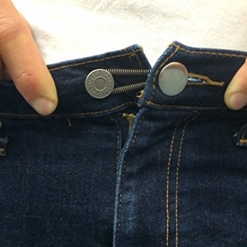 5 x Spring Button Pant Waistband Extenders – STURDY, STRETCHY & RUST PROOF