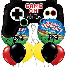 Video Game Controller Gaming Birthday Design Set of 9