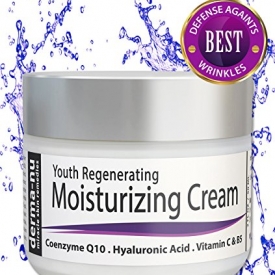 Anti Aging Cream For Face – Best Moisturizing Cream and Wrinkle Treatment – Skin Cream for Dry Skin – Filled with Organic Antioxidants + CoQ10 + Hyaluronic Acid + Vitamins – 2oz