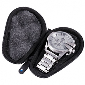 WATCH BOX Protective Watch Case For Stainless Steel Metal Band Mens and Womens Watches – Up to 56MM