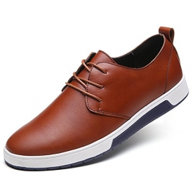 Zzhap Men’s Casual Oxford Shoes Breathable Flat Fashion Sneakers 02Brown US 12