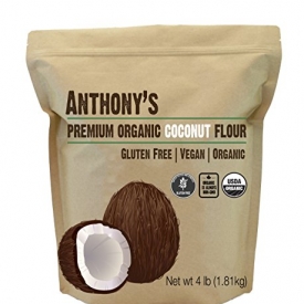 Organic Coconut Flour (4 lb) by Anthony’s, Verified Gluten-Free, Non-GMO