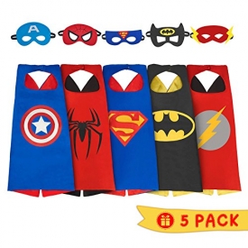 iGearPro Cartoon Dress up Costumes Satin Capes Set with Felt Masks for Boys
