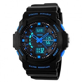 Kids Digital Sports Watch – Boys Waterproof Analog Military Watches With Alarm,Wrist Watch For Children