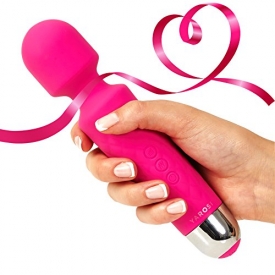Cordless Wand Massager by Yarosi – Strongest Therapeutic Vibrating Power – Best Rated for Travel Gift – Magic Stress Away – Perfect for Muscle Aches and Personal Sports Recovery – USB – Mini – Pink