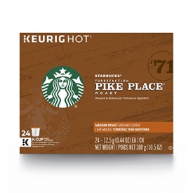 Starbucks Pike Place Medium Roast Single Cup Coffee for Keurig Brewers, 4 Boxes of 24 (96 Total K-Cup pods)