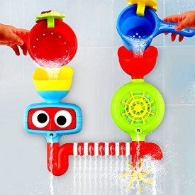 Baby Bath Toy – Waterfall Water Station with Two Stackable Cups by Playboom – Enhance Your Baby’s Thinking Ability and Creativity Great Toy For Boys – Girls-Toddlers