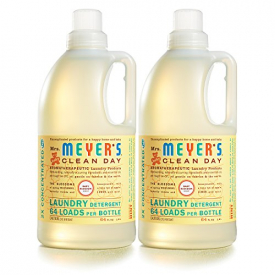 Mrs. Meyer’s Clean Day Laundry Detergent Concentrated, Baby Blossom, 64 fl oz, 2 ct