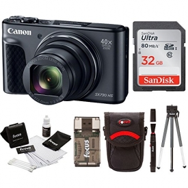 Canon Powershot SX730 Digital Camera Bundle (SX730 32GB, Black)