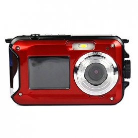 DeXop Waterproof Digital Camera With Small Size 2.7 Inch Double Screens Camera-Red
