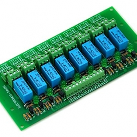 ELECTRONICS-SALON 8 DPDT Signal Relay Module Board, DC12V Version, for PIC Arduino 8051 AVR MCU.