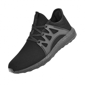 Feetmat Men’s Sneakers Lightweight Breathable Mesh Gym Casual Shoes 11 D(M) US, Black