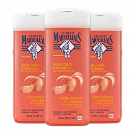 Le Petit Marseillais Extra Gentle Shower Gel White Peach & Nectarine 400 Ml, (Pack of 3)