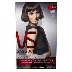 Vidal Sassoon Salonist Hair Colour Permanent Color Kit, 4/0 Dark Neutral Brown (PACKAGING MAY VARY)