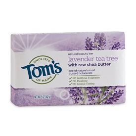 Tom’s of Maine Natural Beauty Bar Soap with Raw Shea Butter, Lavender Tea Tree, 5 oz