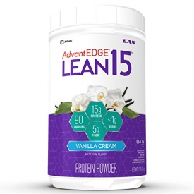 EAS AdvantEDGE Lean15 Protein Shake Powder, 15 grams of Protein, Vanilla Cream, 1.7 lb (Packaging May Vary)