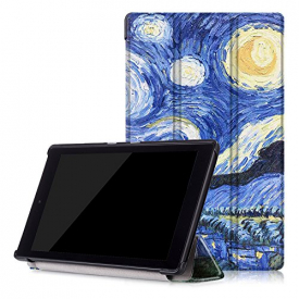 Fire HD 8 (6th Generation ) 2016 Folio Case – XRPow Slim Fit Premium Vegan Leather Stand Protective Cover With Auto Wake / Sleep for Amazon Fire HD 8 Tablet (6th Gen, 2016release)