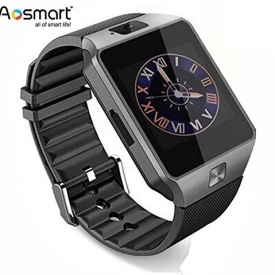 Bluetooth Smart Watch with Camera, Aosmart DZ09 Smartwatch for Android Smartphones (Black)